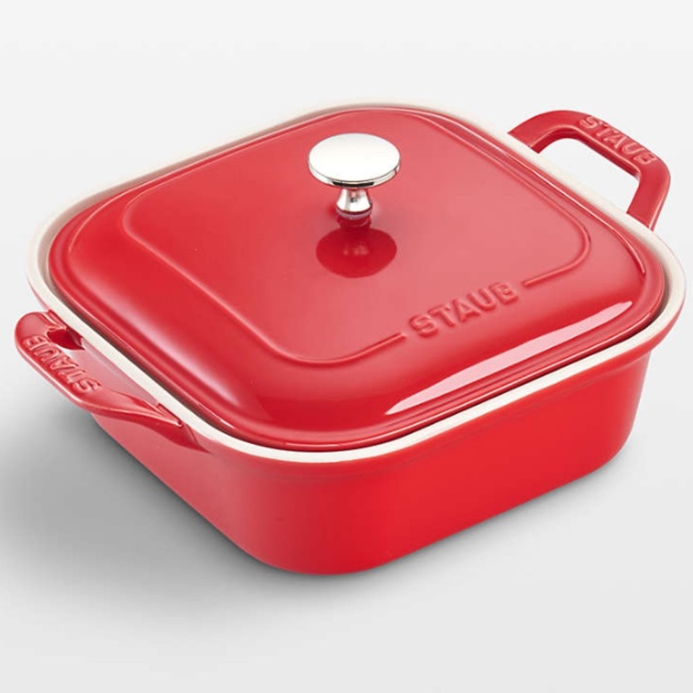 Staub ® Cherry 9" Square Covered Baker - Picture 2 of 4
